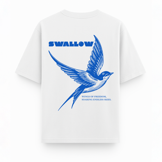 Obrah Swallow Oversized Tee — Wings of Freedom