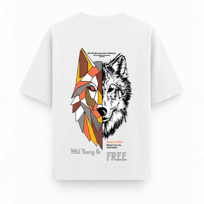 Men's Brown Beast Graphic Oversized T-Shirt – Obrah Streetwear