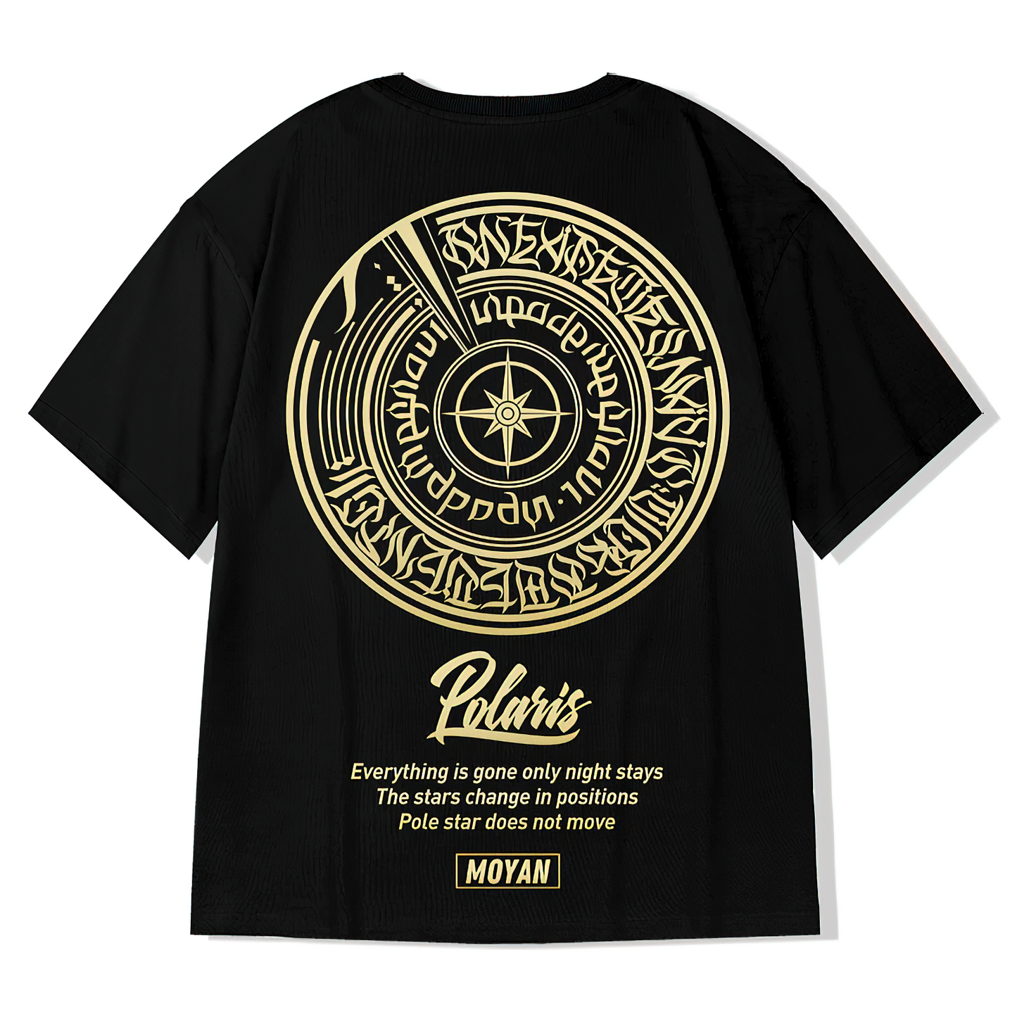 Polaris Compass Graphic Streetwear T-Shirt – Cosmic Urban Style
