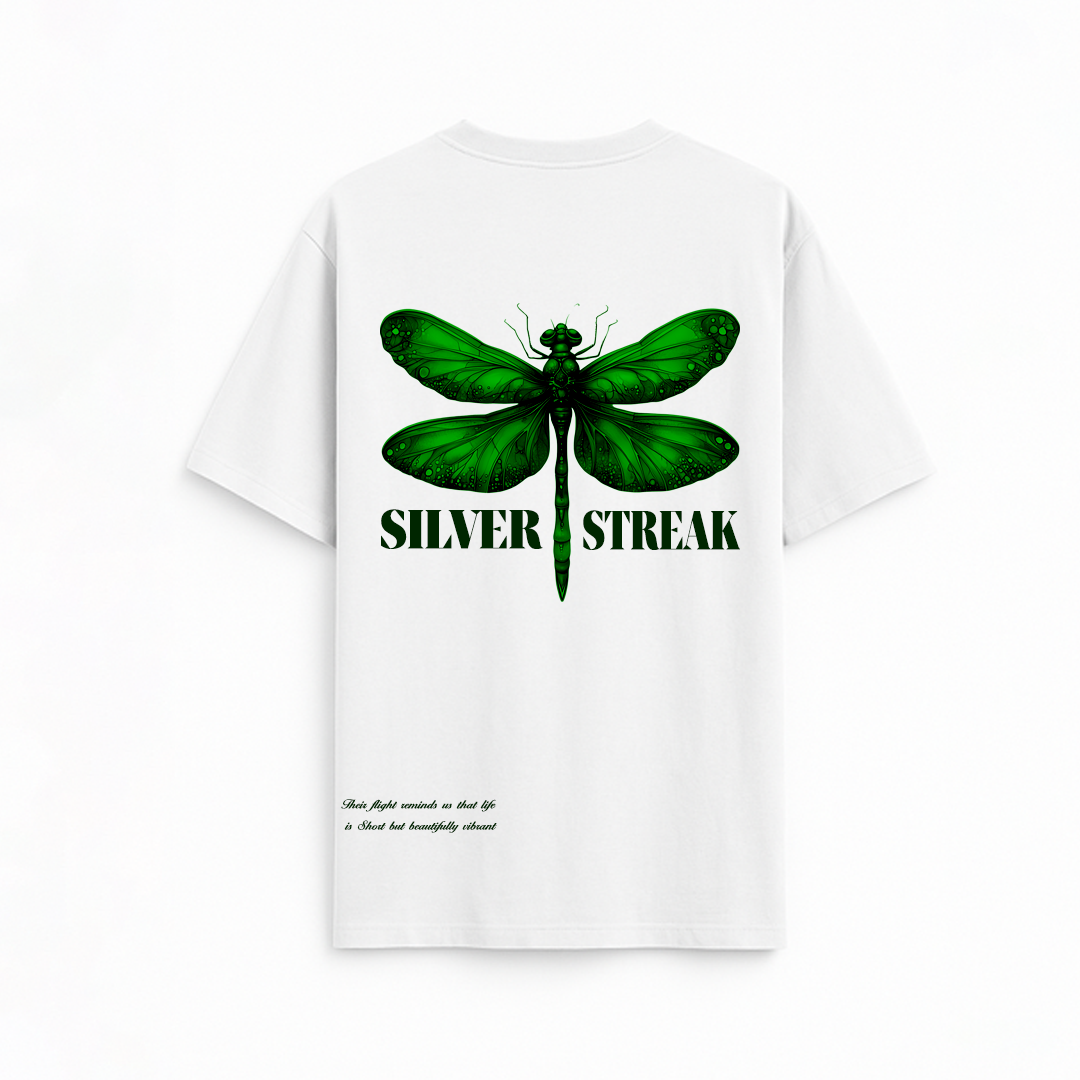 OBRAH SILVER STREAK OVERSIZED TEE | WHITE
