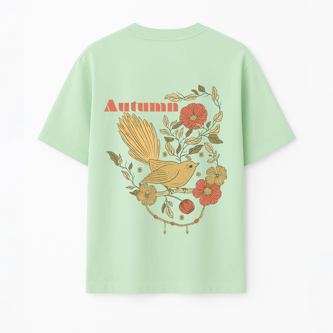 OBRAH AUTUMN OVERSIZED TEE | PASTEL GREEN