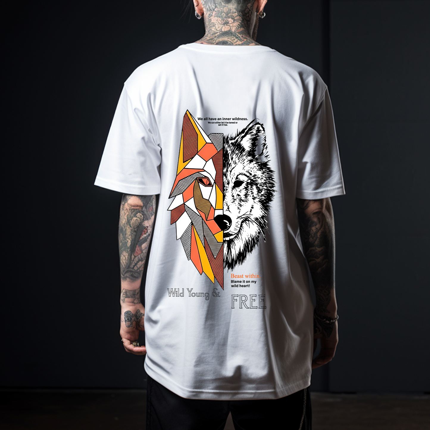 Men's Brown Beast Graphic Oversized T-Shirt – Obrah Streetwear