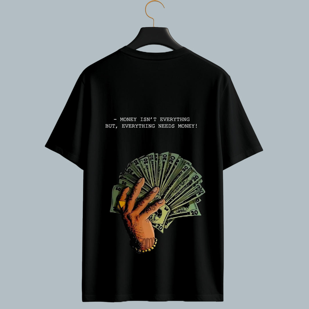 Money Power Oversized Black T-Shirt – Streetwear Cash Print Edition