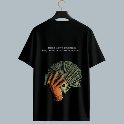 Money Power Oversized Black T-Shirt – Streetwear Cash Print Edition