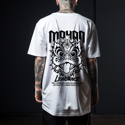 Lion Dance Graphic Unisex Streetwear T-Shirt – Oversized Asian-Inspired Tee for Men & Women