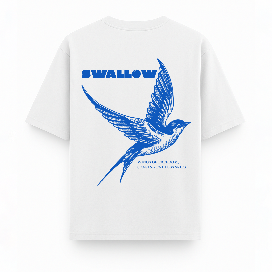 Obrah Swallow Oversized Tee — Wings of Freedom