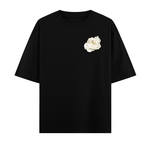 Obrah Vintage Oversized Tee – Floral Noir